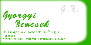 gyorgyi nemcsek business card